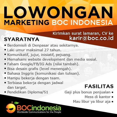 Lowongan marketing