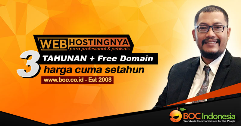 Web hosting promo di BOC Indonesia