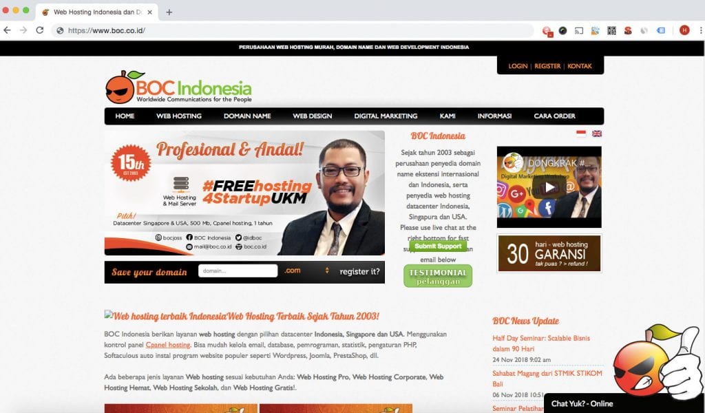 BOC Indonesia versi lama