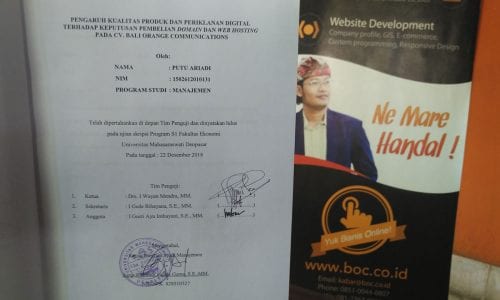 Skripsi Periklanan Digital Web Hosting