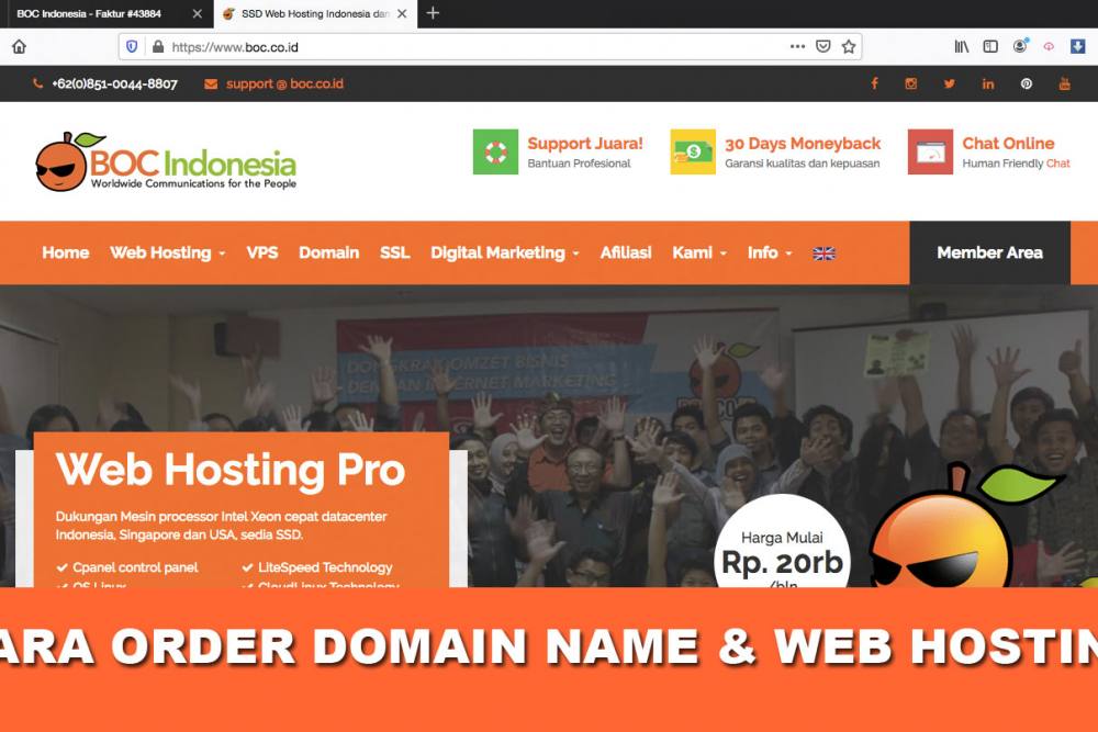 Cara beli web hosting