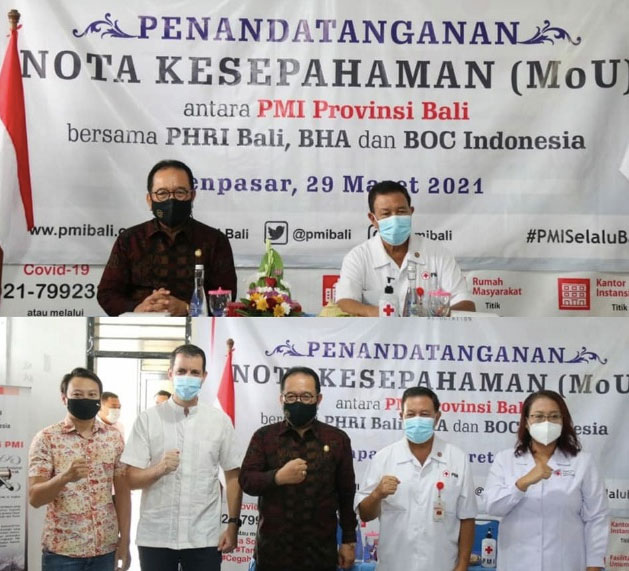 MoU PMI Bali dan BOC Indonesia, PHRI Bali, BHA