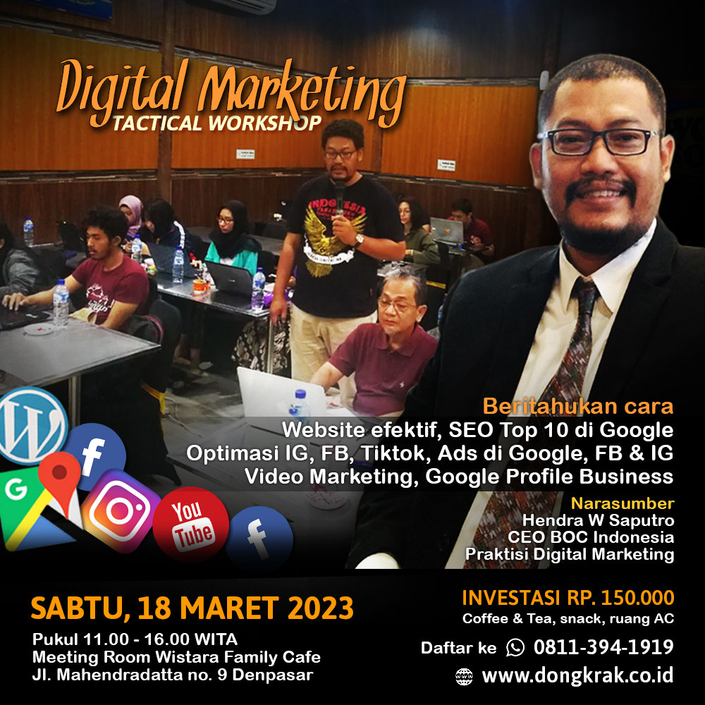 Workshop digital Marketing Denpasar Bali